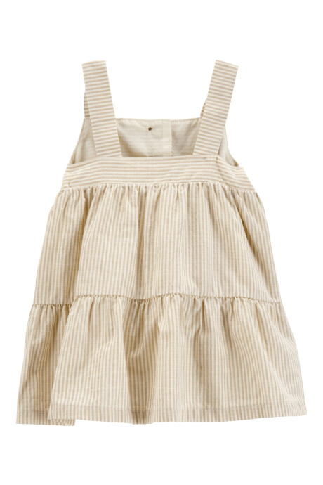 Vestido de algodón y vincha, diseño a rayas Vestido de algodón y vincha, diseño a rayas