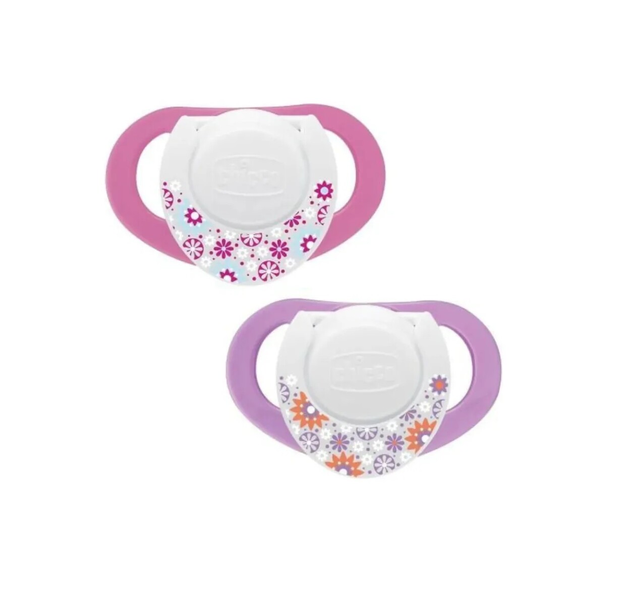 Set x2 chupetes chicco 6 a 12m - rosado 