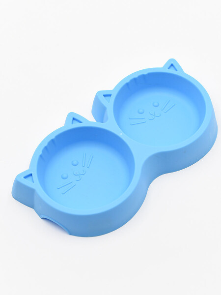 PLATO DOBLE PARA MASCOTA CELESTE