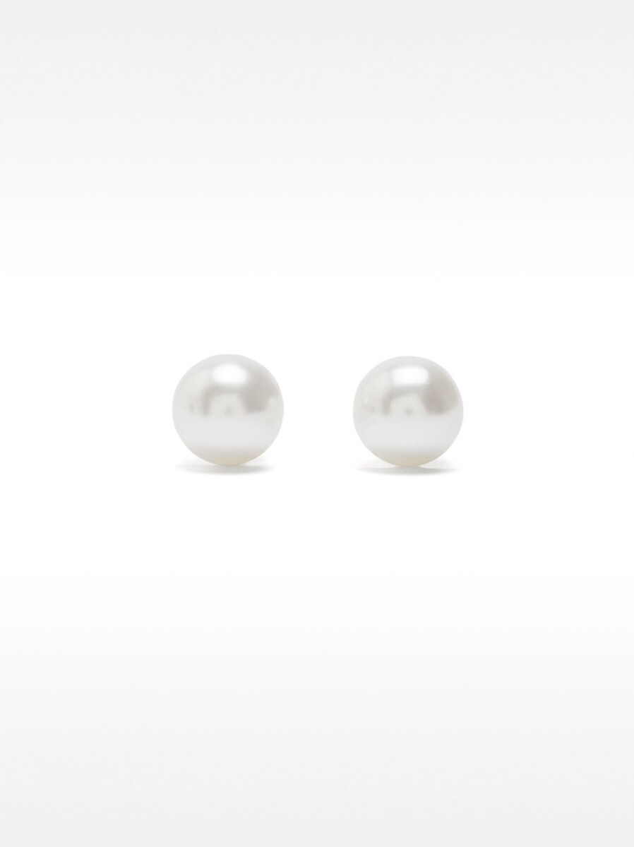 Pendientes Con Perlas - beige 