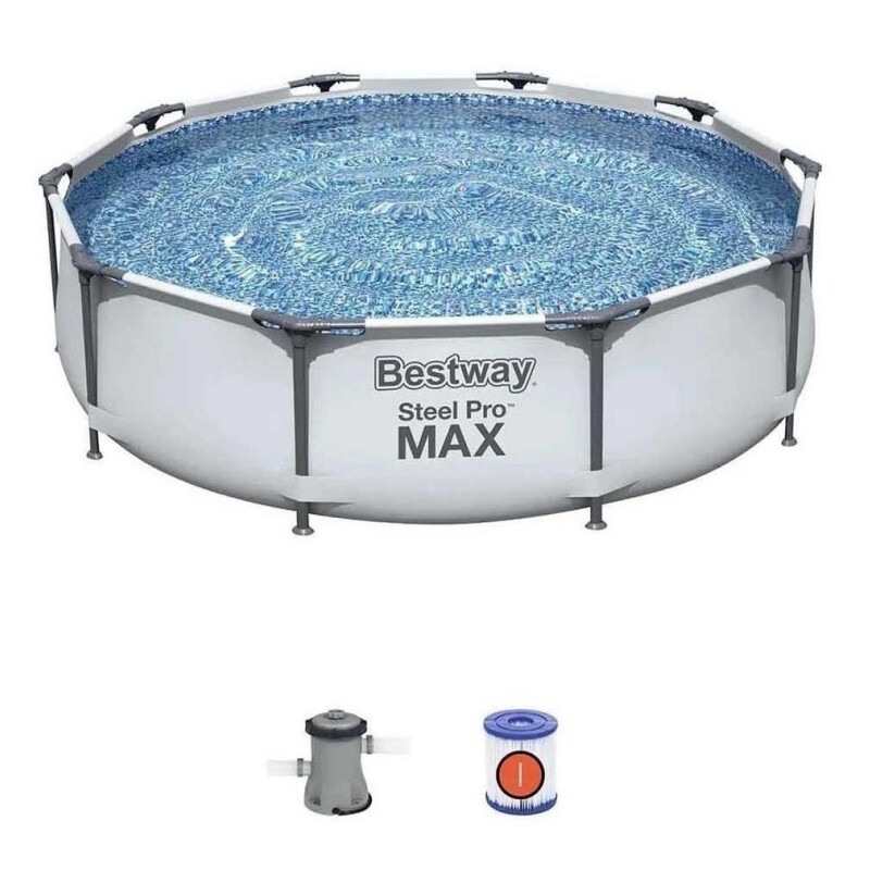 Piscina estructural Bestway Steel Pro Max 56408 x 305 m de ancho x 305 cm de diámetro Piscina Estructural Bestway Steel Pro Max 56408 X 305 M De Ancho X 305 Cm De Diámetro