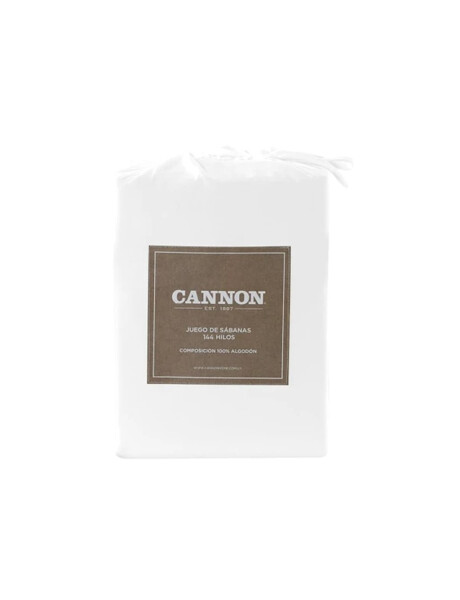 JUEGO SABANA ALGODON 144 HILOS TWIN 90x190+30CM BLANCO CANNON JUEGO SABANA ALGODON 144 HILOS TWIN 90x190+30CM BLANCO CANNON