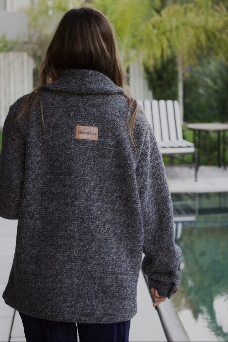 Grandpa Cardigan Gris Jaspeado