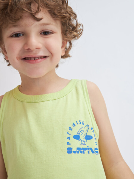 Camiseta sin mangas surfing Surfing - Limón