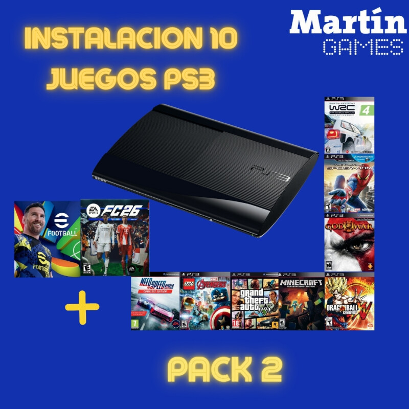 INSTALACION 10 JUEGOS DIGITALES PS3 PACK 1 Y 2 INSTALACION 10 JUEGOS DIGITALES PS3 PACK 1 Y 2