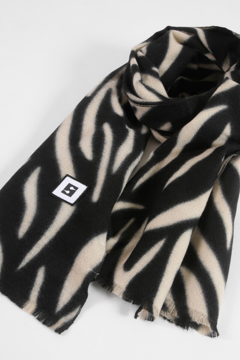 Bufanda cebra negro