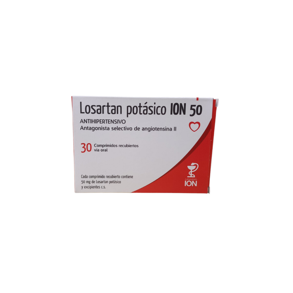 Losartán potásico ION 50 mg x 30 comprimidos 