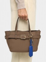 Bolso Tote Con Cinturón Y Colgante camel