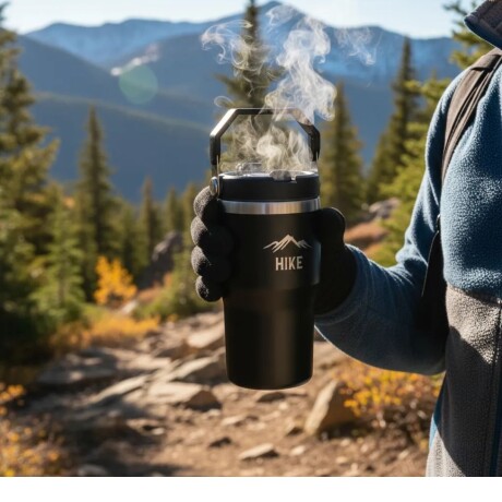 Termo Grip 590 ML Hike Color Negro