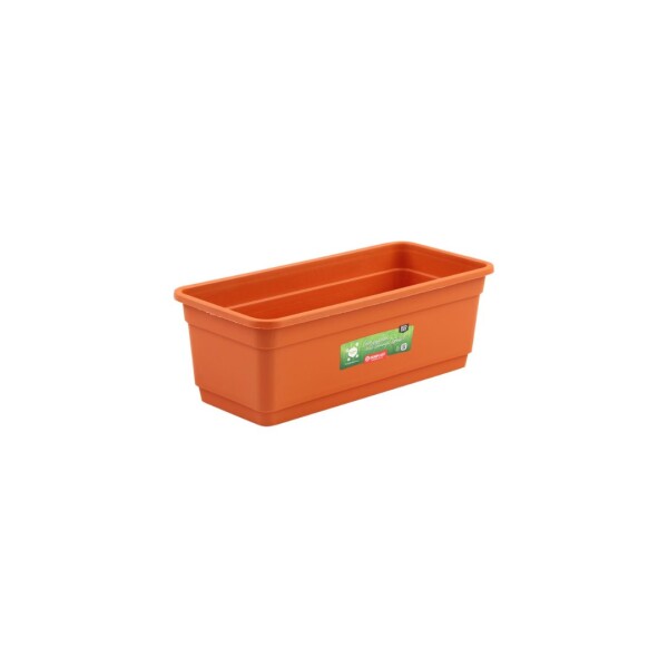 MACETA JARDINERA RECTANGULAR 8LTS 45X16X12CM TERRACOTA