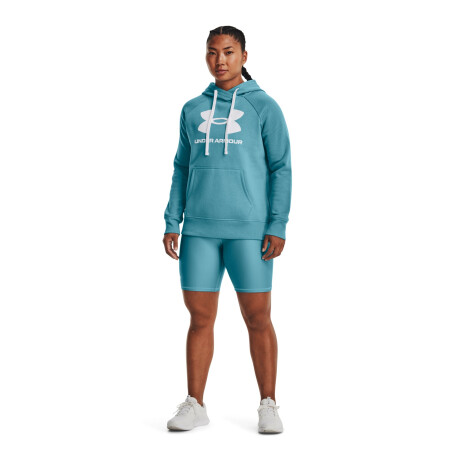 Canguro de Mujer Under Armour Rival Fleece Azul Claro - Blanco