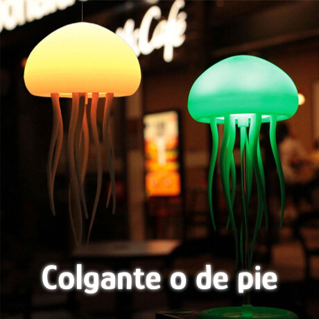 Lámpara Medusa LED Multicolor USB Con Movimiento Recargable Blanco
