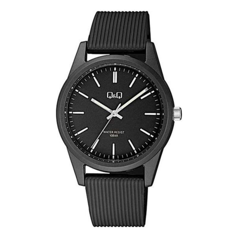 Reloj análogo Q&Q Resistente al agua 100mts Negro Reloj análogo Q&Q Resistente al agua 100mts Negro