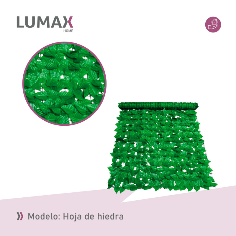 Pack 30 Cercos Artificiales con Diseño de Hojas 3x1mts Verde