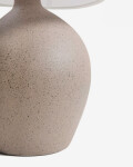 Lámpara de mesa grande Viona con efecto de piedra texturizado y pantalla de algodón Lámpara de mesa grande Viona con efecto de piedra texturizado y pantalla de algodón