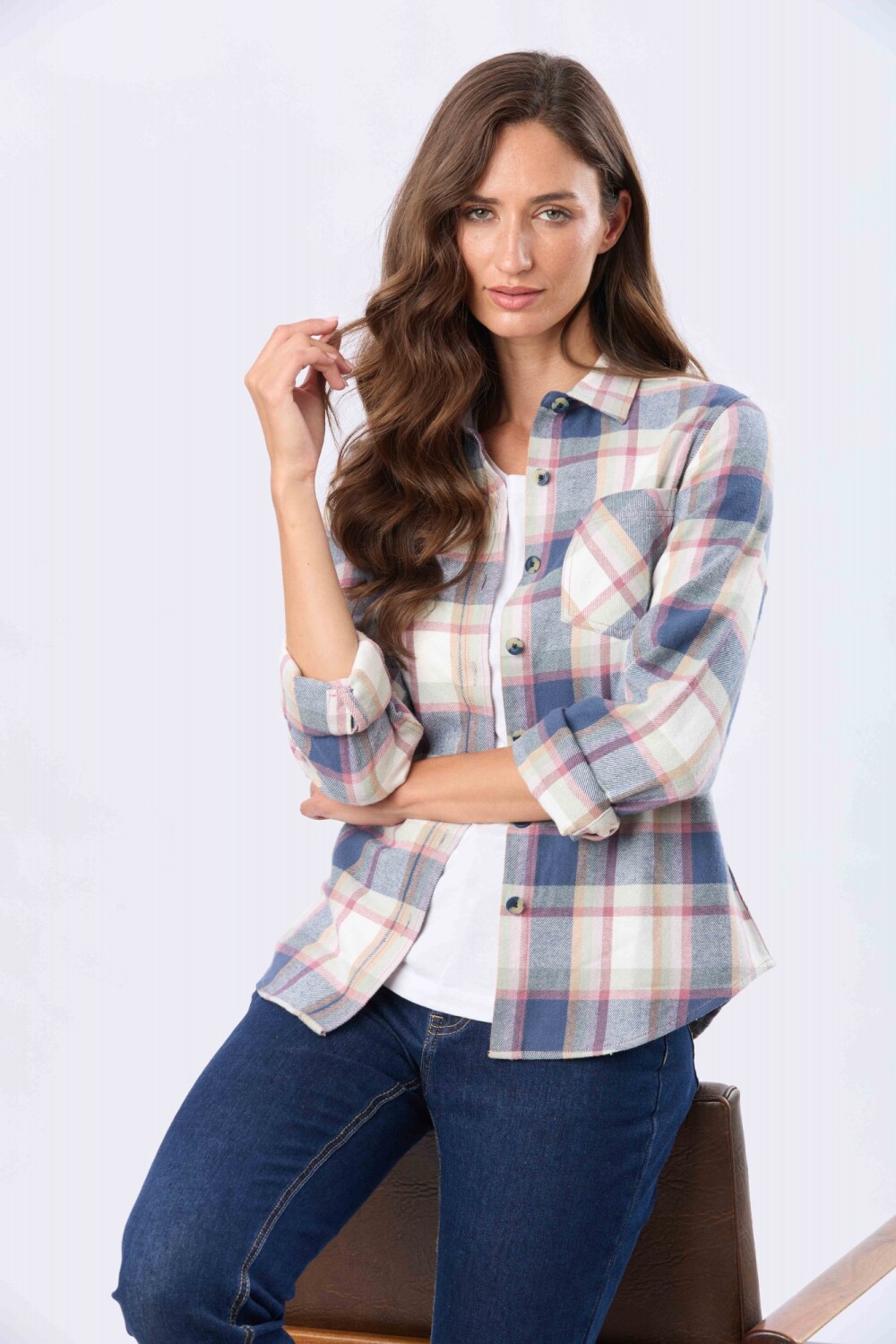 CAMISA VIYELA CUADROS Verde