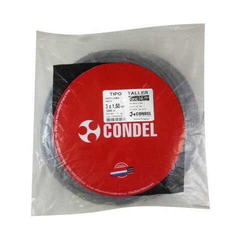 CABLE TIPO TALLER 3X 1,50MM2 CONDEL CABLE TIPO TALLER 3X 1,50MM2 CONDEL