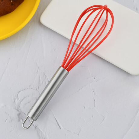 Batidor de Acero Inoxidable y Silicona 30 cm Batidor de Acero Inoxidable y Silicona 30 cm