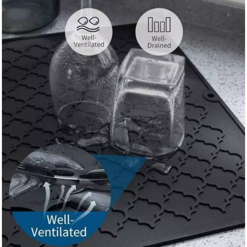 Escurridor tapete alfombra de silicona seca platos Escurridor tapete alfombra de silicona seca platos