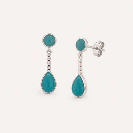 Caravanas Wanda Agata Celeste - Plata 925 Caravanas Wanda Agata Celeste - Plata 925