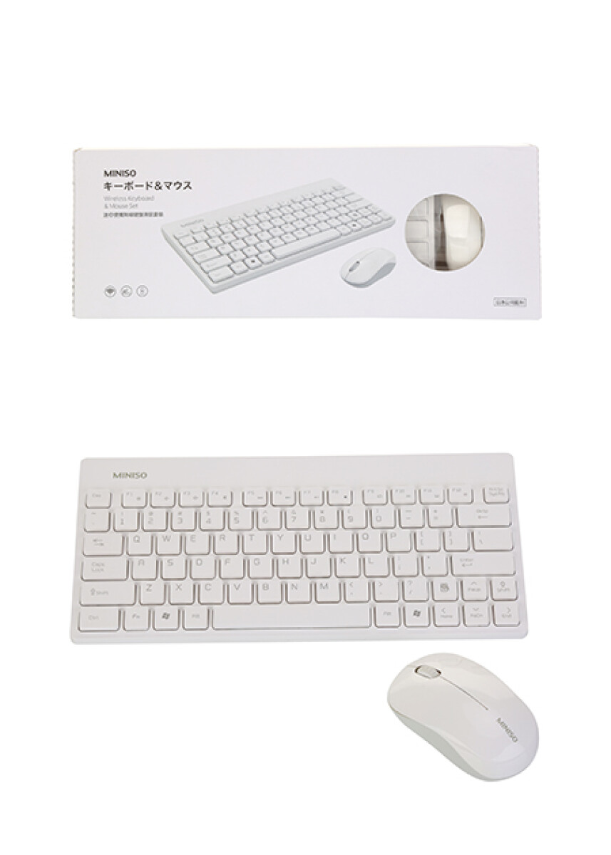 Set teclado y mouse inalámbrico - Blanco 