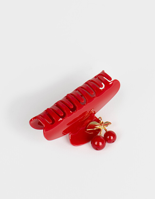 Broche Frutas Broche Acrílico Con Charm Frutas - Rojo Medio