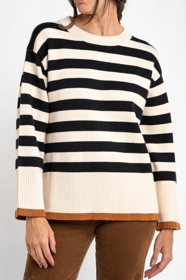 Sweater Rayado Negro