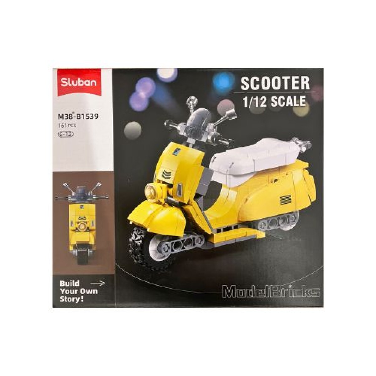 Sluban ModelBricks Scooter - Amarillo - Sluban Modelbricks Scooter - Amarillo 