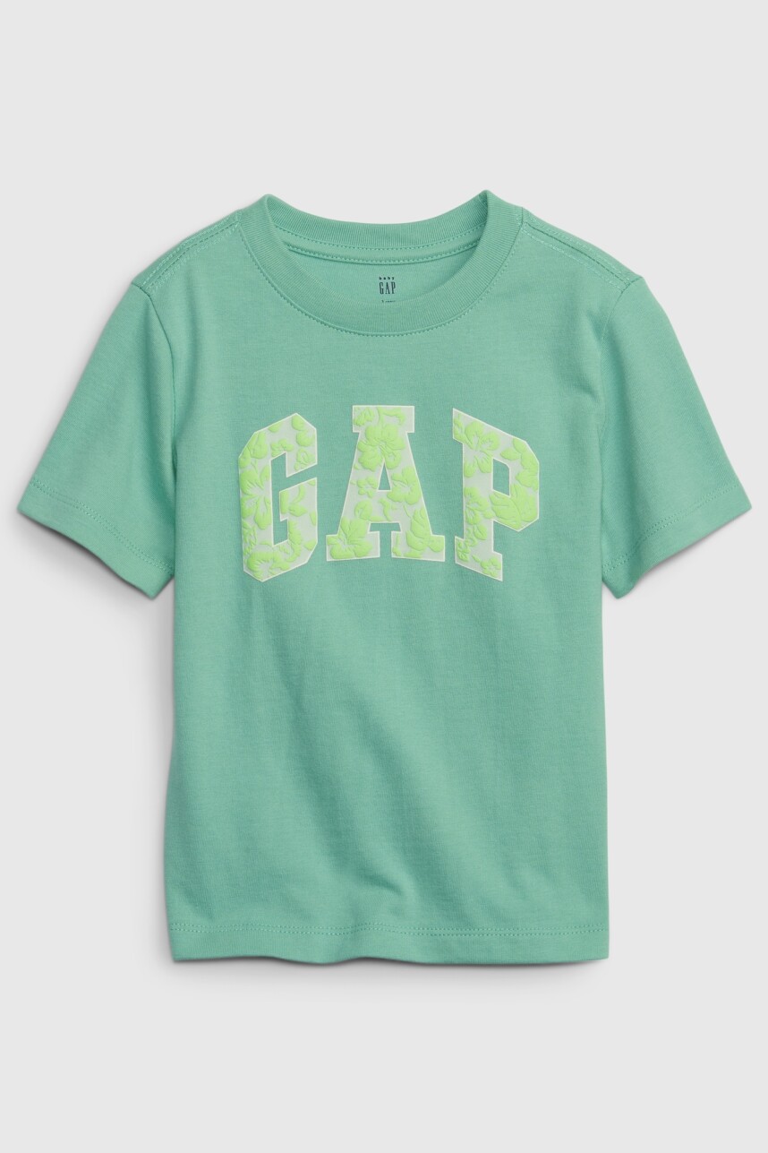 Remera Logo Gap Manga Corta Toddler Niño Caribe Green