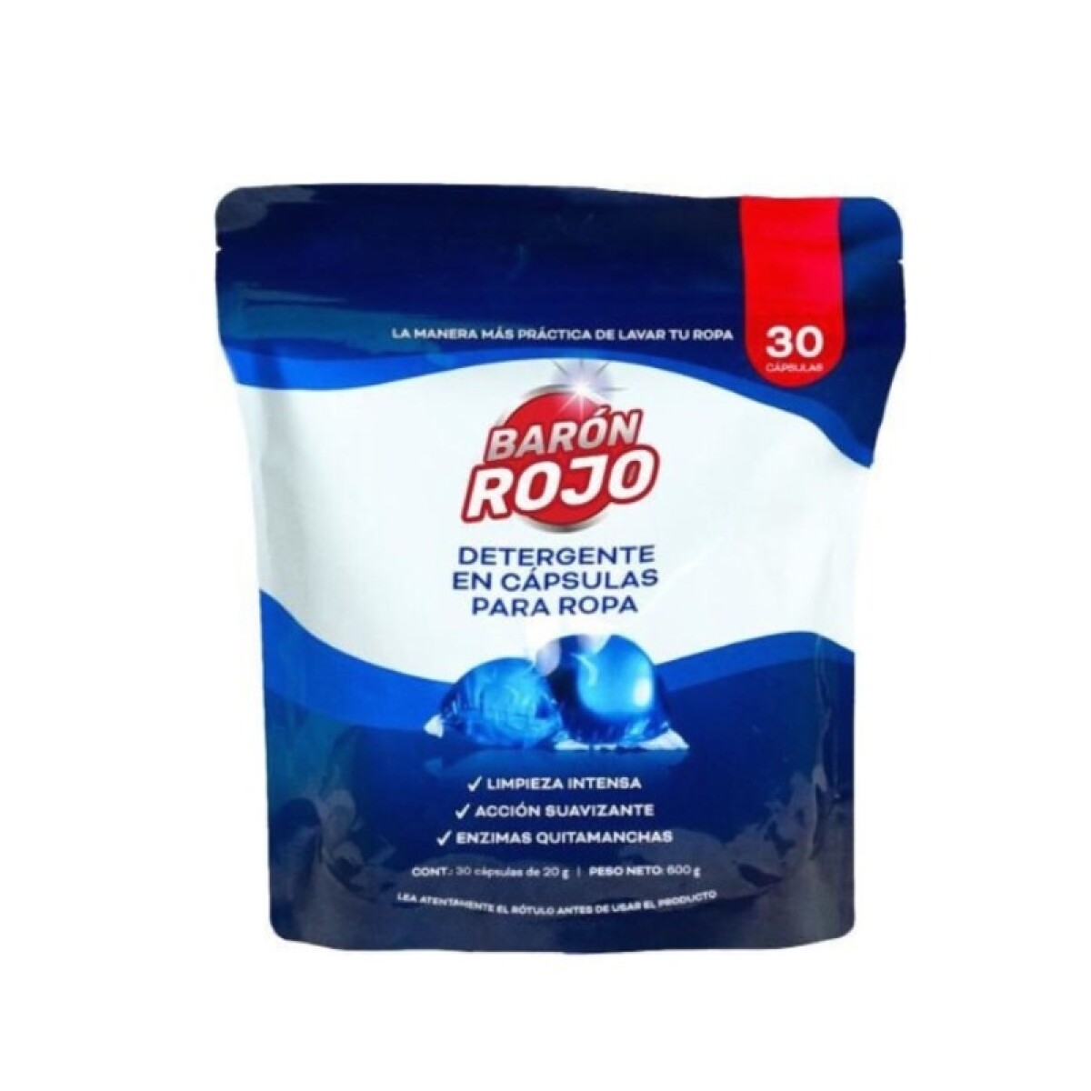 Barón Rojo detergente en cápsulas para ropa - x30 Cápsulas 