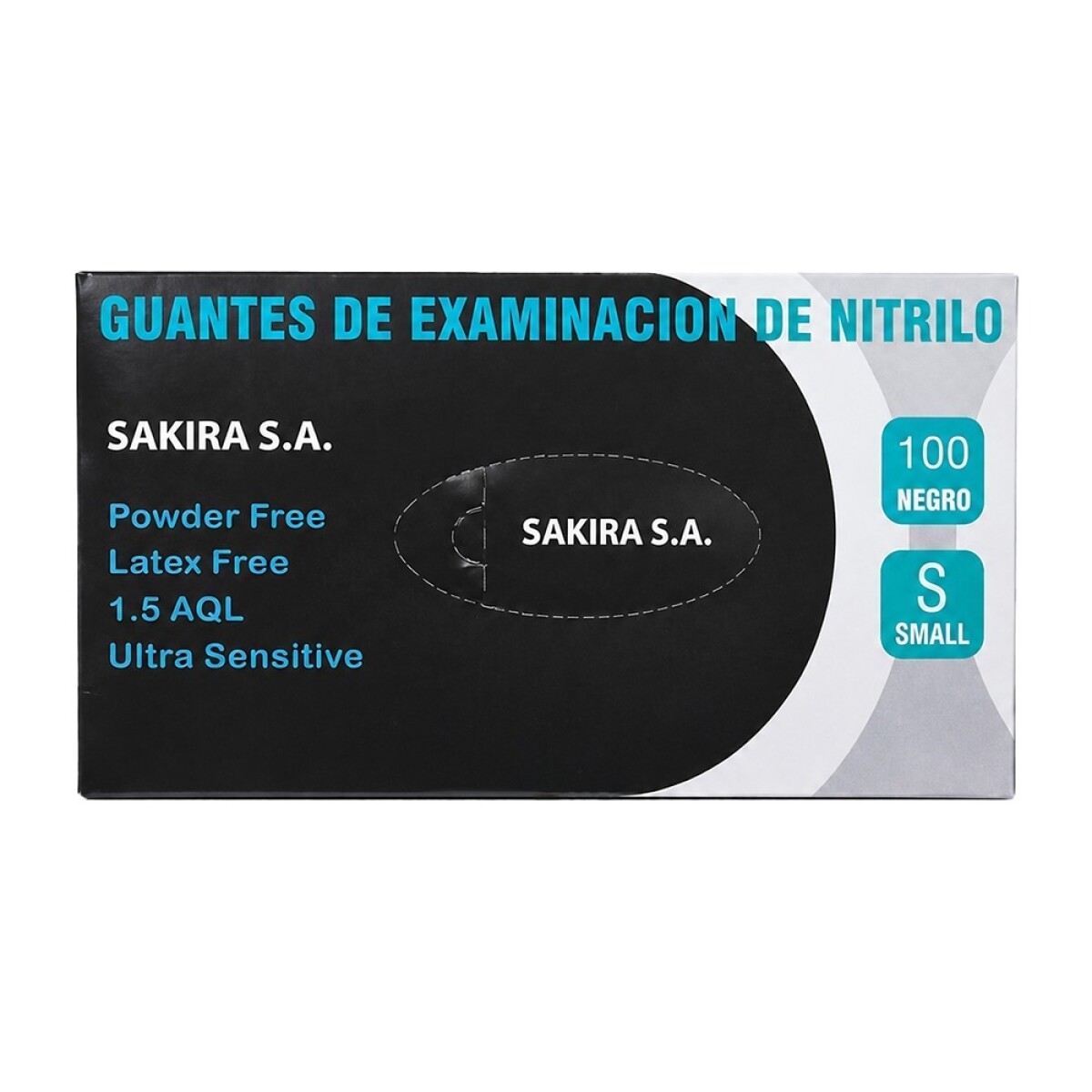 Guantes De Nitrilo Talle S Negro 100 Uds. 
