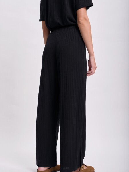 Pantalón ancho lanilla Negro