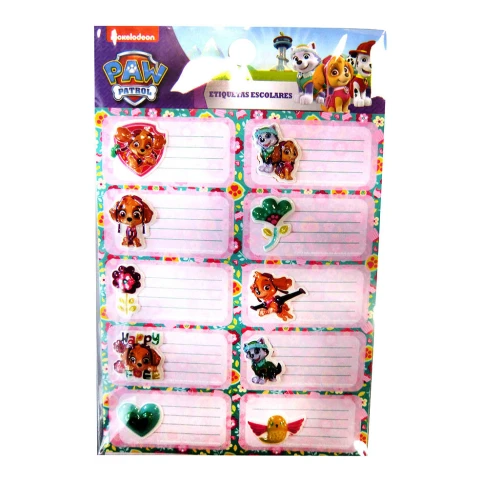 Pack x8 Etiquetas 3D - Paw Patrol U