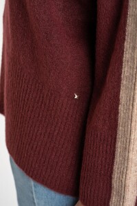 Polera Combinada Bordeaux