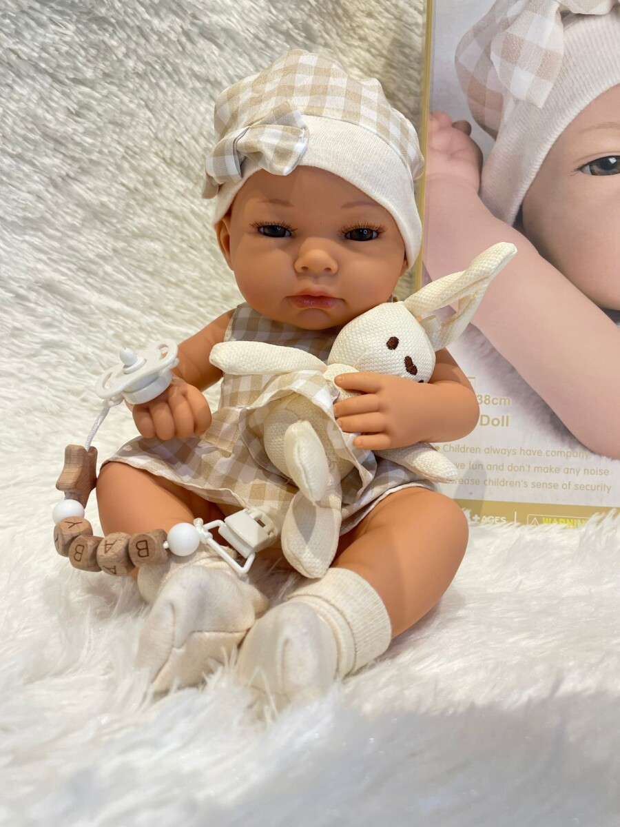 Muñeca OLIVE con accesorios beige NEWBORN 