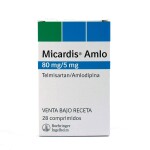 MICARDIS AMLO 80/5 MG. CJ X 28 COMP. única