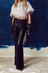 Formal Leather Pants Crocco Negro