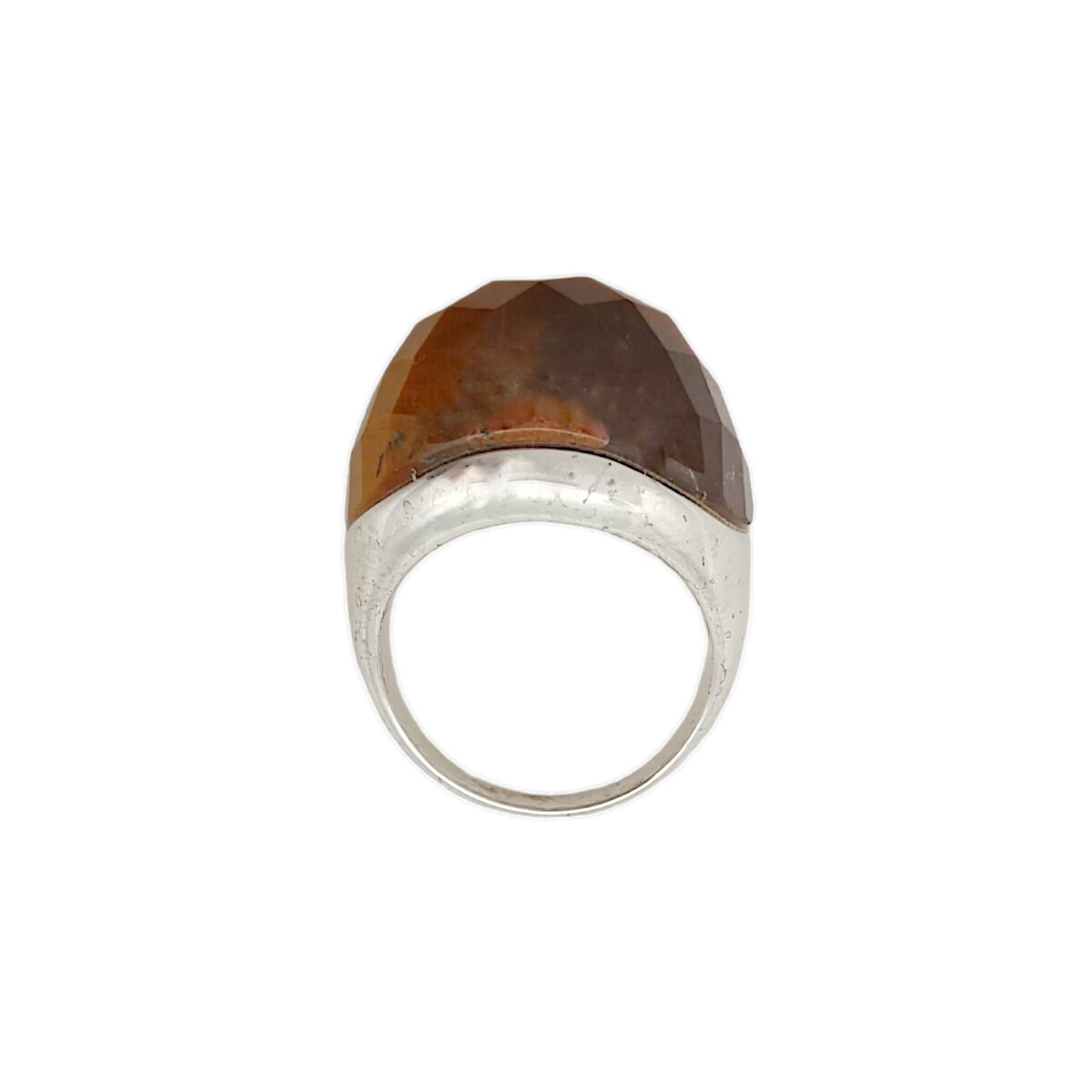 Anillo Cúpula-Plata 925-Piedra Ojo de Tigre-AN3111 - conpiedra 
