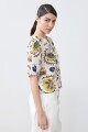 Camisa estampada blanco