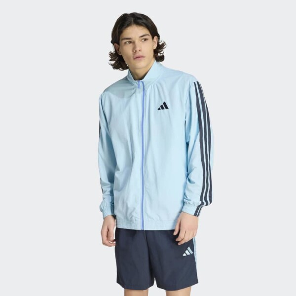 Campera Adidas Essentials 3 Rayas Azul
