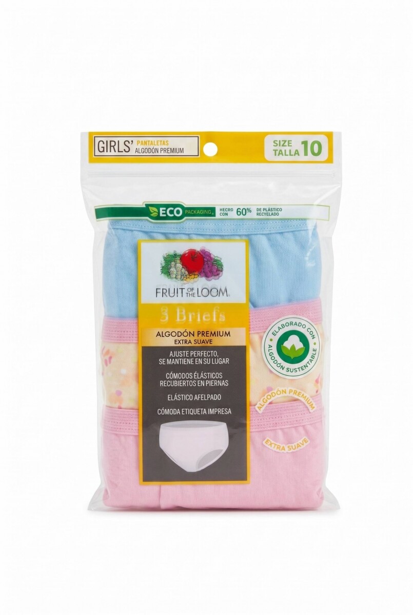 Pack x3 Culotte para niña - Multicolor 