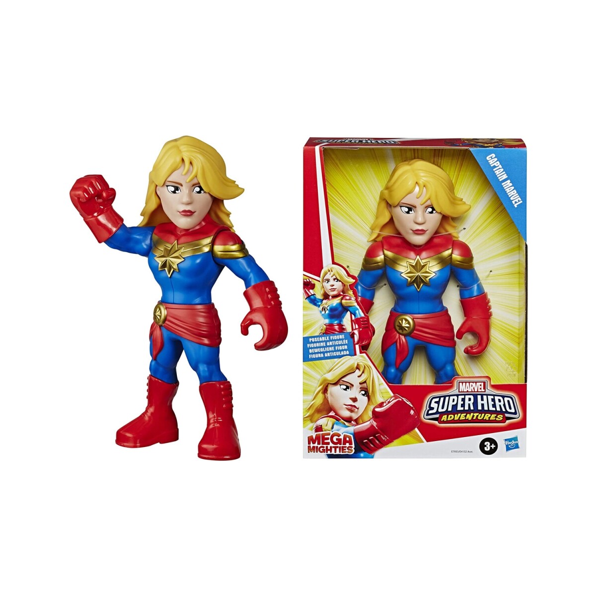 Figura Super Hero Mega Migthies Playskool Marvel Hasbro - Azul oscuro 