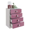 Cómoda Cajonera 4 Cajones Mueble Infantil Flex Rosa/celeste Cómoda Cajonera 4 Cajones Mueble Infantil Flex Rosa/celeste