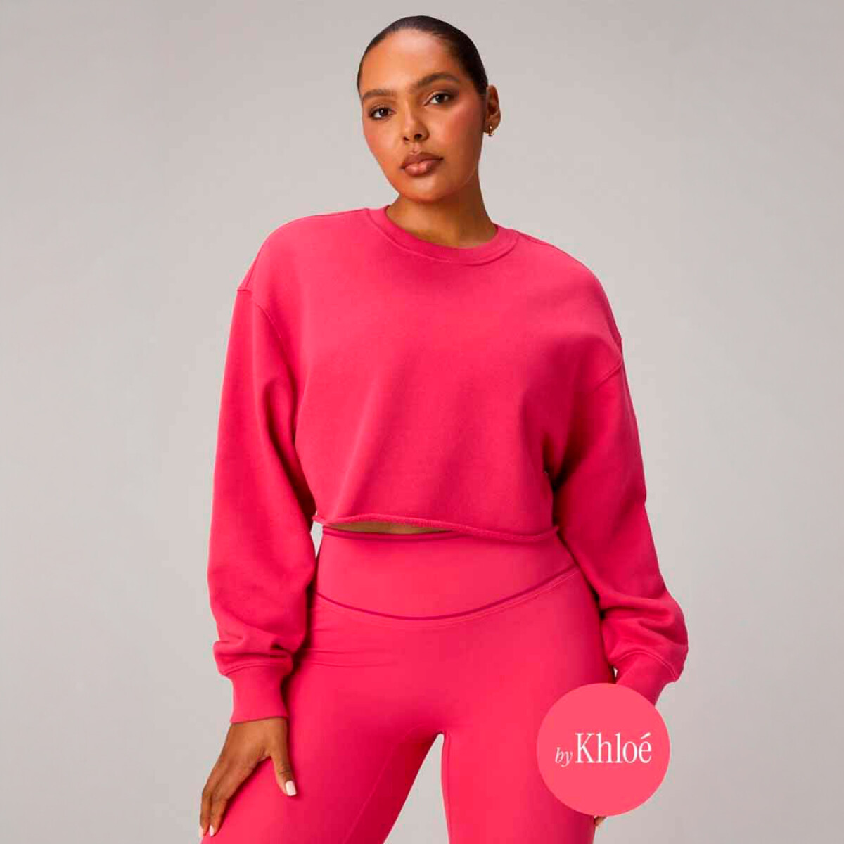 Polera Heavy Terry Cropped Pullover Mujer 