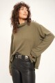 BEYOND HEATHERED COZY TUNIC Verde