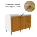 AEREO 1.20 MT 3 PUERTAS CON NICHO BLANCO/MIEL - MADERA MACIZA AEREO 1.20 MT 3 PUERTAS CON NICHO BLANCO/MIEL - MADERA MACIZA