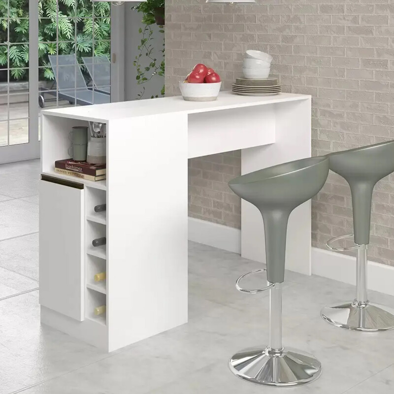 DESAYUNADOR MOBILI BR 0535- 1 Puerta + Estantes BLANCO N/A