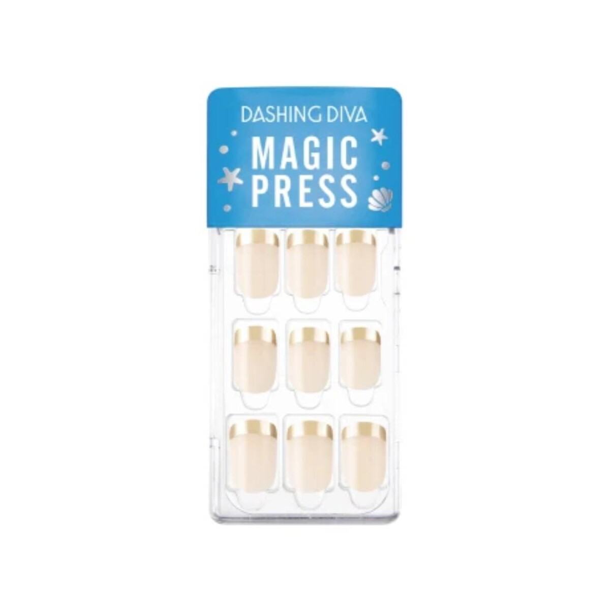 UÑAS EN GEL LISTAS (PRESS ON) - Gold French 