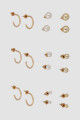 Set x9 perlas y aritos Oro fuerte