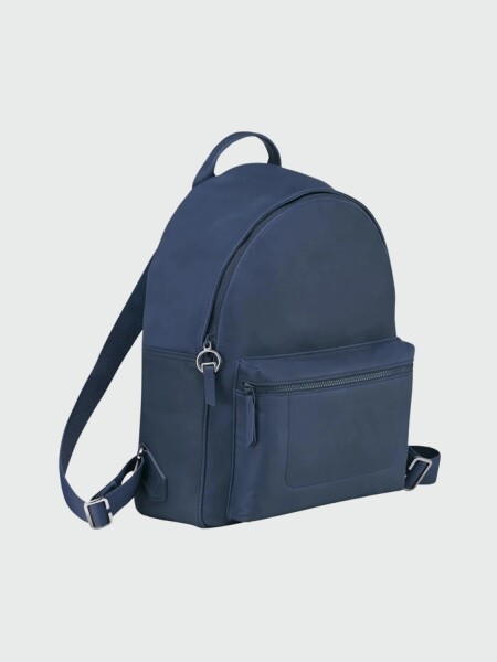 Longchamp -Mochila de cuero con bolsillos Azul
